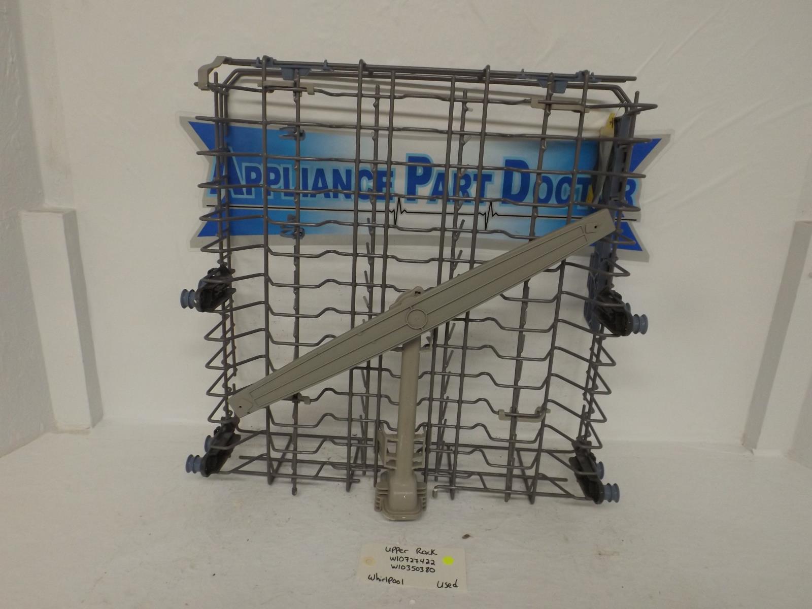 Whirlpool Dishwasher W10727422 W10350380 Upper Rack Used Whirlpool Dishwasher W10727422 W10350380 Upper Rack Used